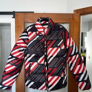 Superdry Navy and Red Sportstyle Puffer Jacket